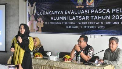 Lokakarya Evaluasi Pasca Pelatihan Bagi Alumni LATSAR Tahun 2022 di Sapphire City Park, Jumat (1/12/2023)